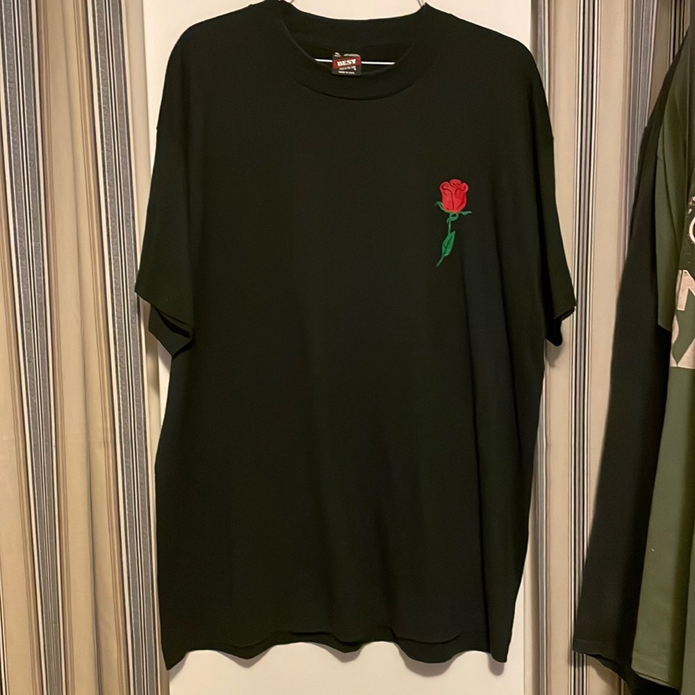 Single stitch,black t shirt size XL